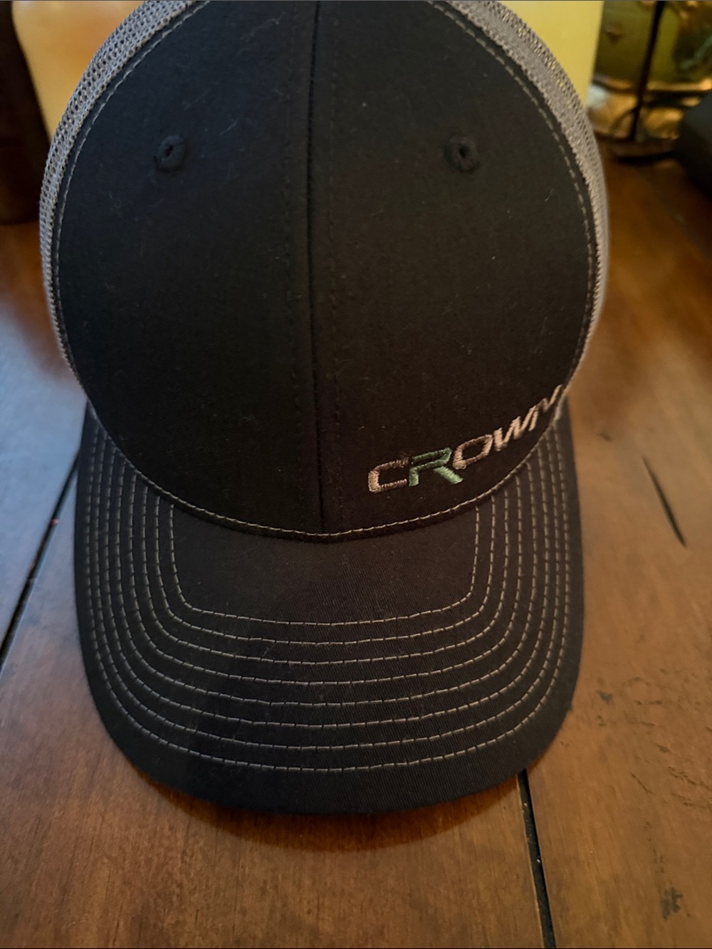 Hat on wooden table